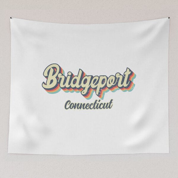 Item preview, Bridgeport city Connecticut Retro Vintage 70s rainbow designed and sold by Teelogic.