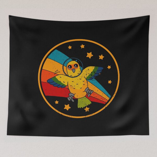 Item preview, Cute Vintage Conure Parrot Owner Retro Parrot Bird In Space designed and sold by JokeGysen.