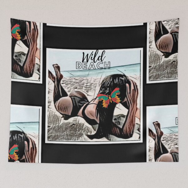 Item preview, Wild Beach (beauty on the sand, butterfly) designed and sold by HamiltonmagicTs.