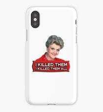 Angela Lansbury (Jessica Fletcher) Murder she wrote confession. I killed them all. iPhone Case