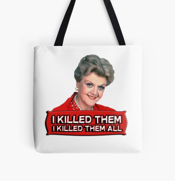 Angela Lansbury (Jessica Fletcher) Mord schrieb sie Geständnis. Ich habe sie alle getötet. Allover-Print Tote Bag