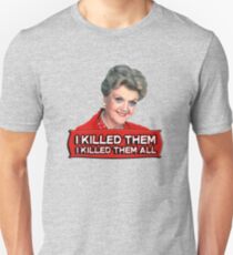 Angela Lansbury (Jessica Fletcher) Murder she wrote confession. I killed them all. Slim Fit T-Shirt