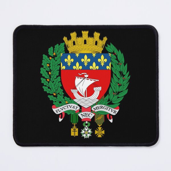 Artikelvorschau, Paris Wappen Pariser Flagge Urlaub Reisen entworfen und verkauft von Creekman Designs.
