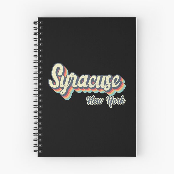 Aperçu de l'œuvre Syracuse City New York Rétro Vintage Années 70 Arc-en-ciel créée et vendue par Teelogic.