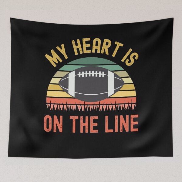 Item preview, My Heart Is On The Line Football Offense designed and sold by Fabvity.