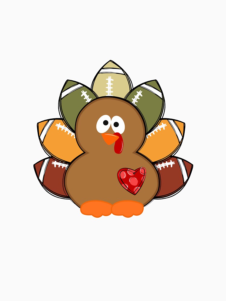 Discover Cute Turkey Football Gobble Player Thanksgiving Sport Lover Classic T-Shirt