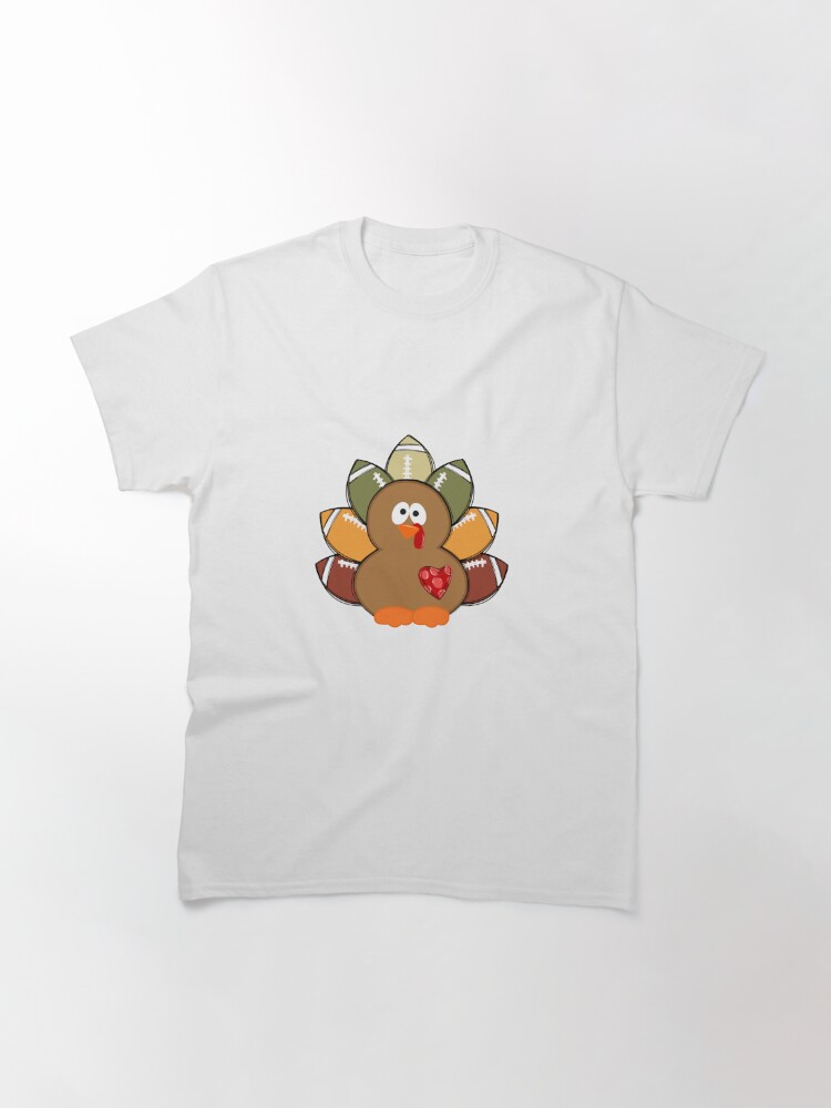 Disover Cute Turkey Football Gobble Player Thanksgiving Sport Lover Classic T-Shirt