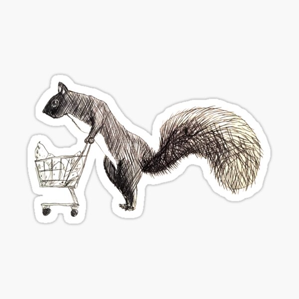 squirrel shop Sticker