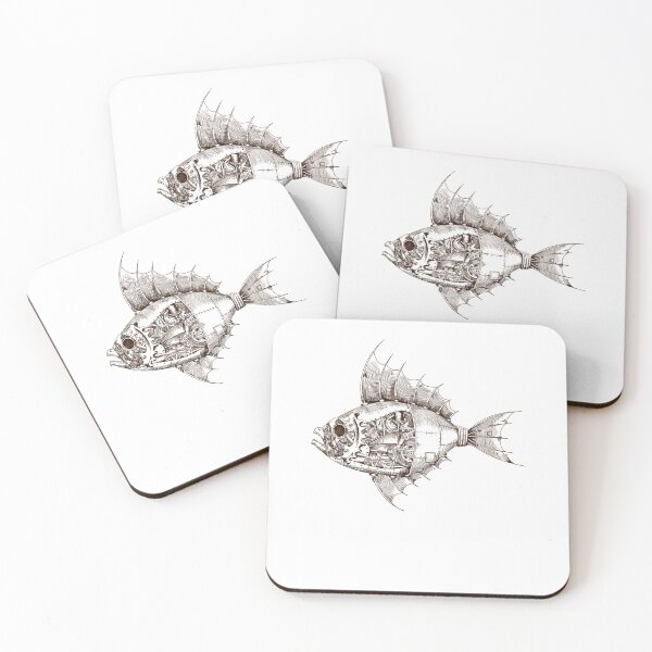 Item preview, Retro Steampunk Fish, Vintage Medieval Fantasy Gothic  designed and sold by Prefontaine1986.