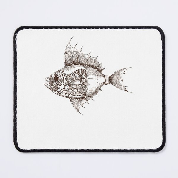 Item preview, Retro Steampunk Fish, Vintage Medieval Fantasy Gothic designed and sold by Prefontaine1986.