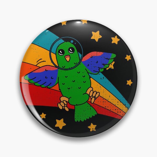 Item preview, Cute Vintage Male Eclectus Parrot Owner Retro Parrot Bird In Space designed and sold by JokeGysen.