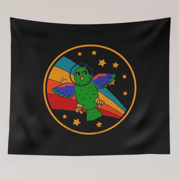 Item preview, Cute Vintage Male Eclectus Parrot Owner Retro Parrot Bird In Space designed and sold by JokeGysen.