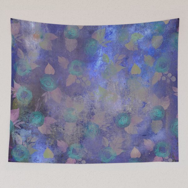 Item preview, Metallic Blue Flowers designed and sold by ColorsandShapes.