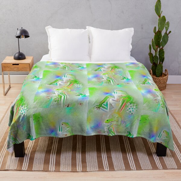 Item preview, abstract white light green lizard people designed and sold by ywir.