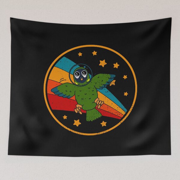 Item preview, Cute Vintage Male hahns macaw Owner Retro Macaw Bird In Space designed and sold by JokeGysen.
