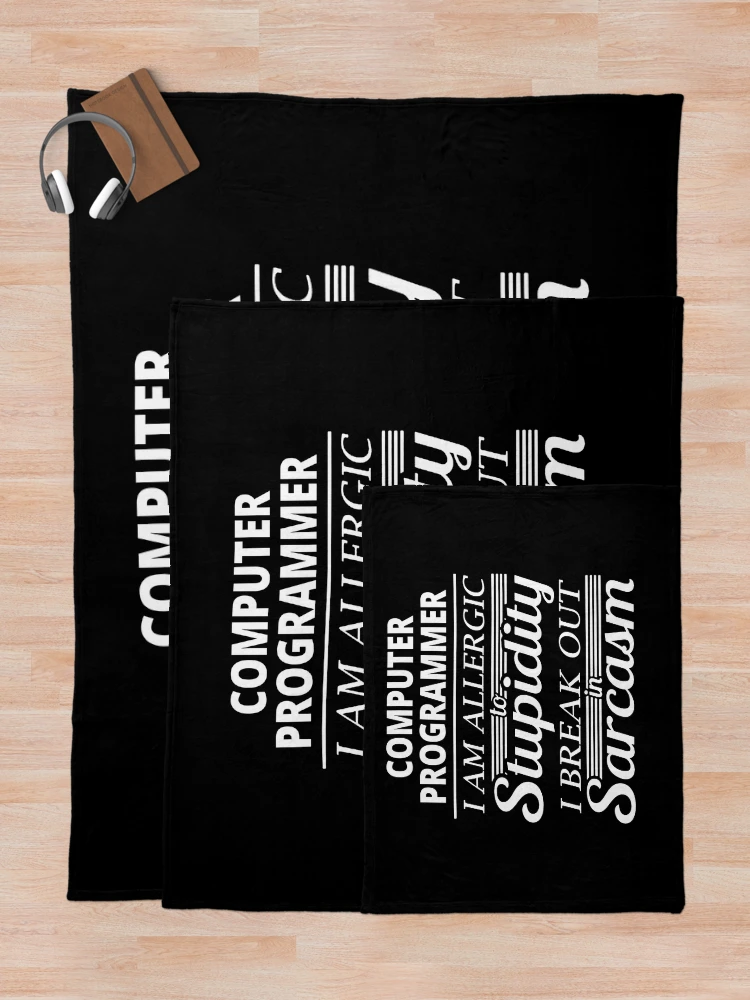 Thumbnail 5 of 6, Throw Blanket, Computer programmer designed and sold by clickmostro.