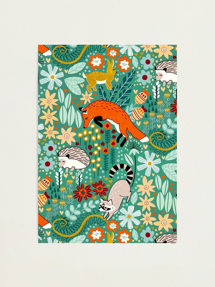 Textured Woodland Pattern - Sea Green