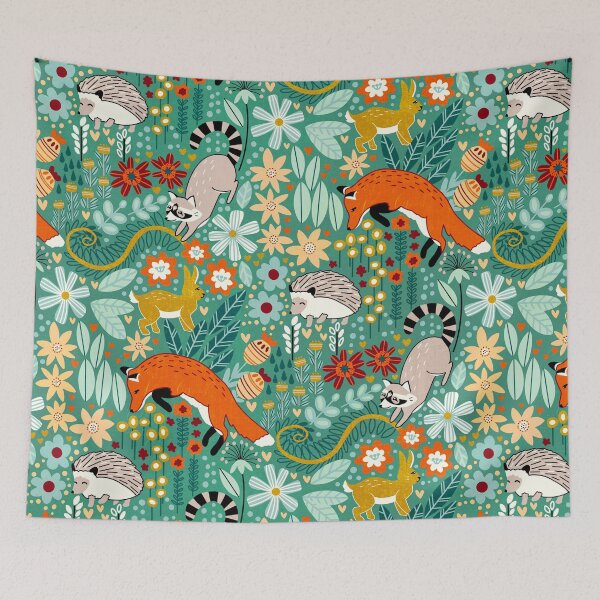 Item preview, Textured Woodland Pattern - Sea Green designed and sold by TigaTiga.