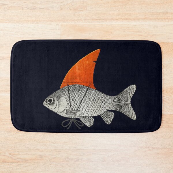 Artikelvorschau, Goldfisch mit einer orangefarbenen Haifischflosse entworfen und verkauft von Vin  Zzep.
