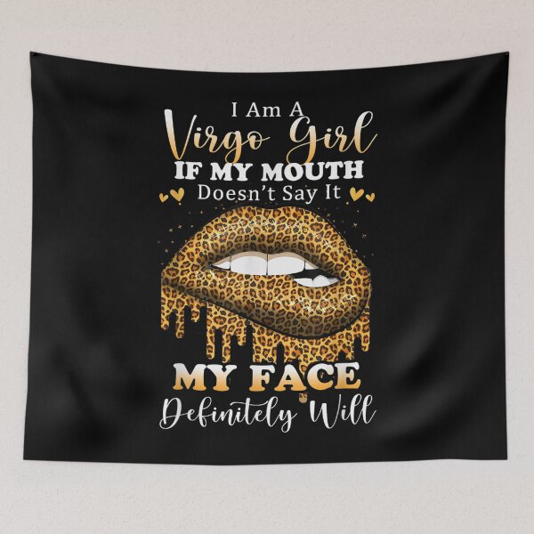 Item preview, Leopard Lips Biting I Am A Virgo Girl designed and sold by gregorylbond.