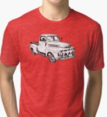 Camiseta de tejido mixto 1951 ford F-1 Pickup Truck Illustration