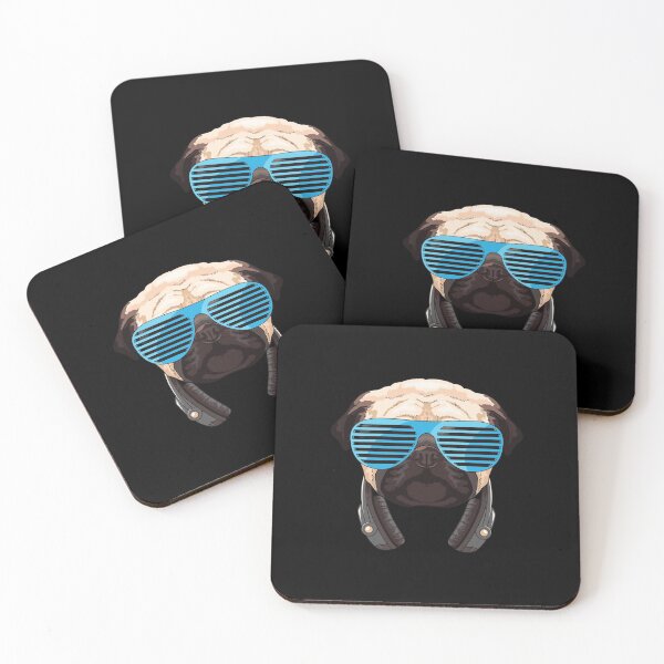 Item preview, Cool Pug Party Gift Pug Dog Lover Music Dj designed and sold by bentwellmean.