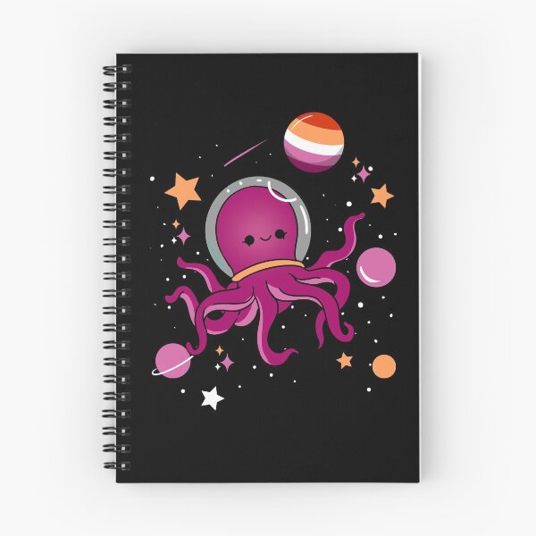 Artikelvorschau, Lesbian Octopus In Space Orange Pink Lesbian Pride entworfen und verkauft von queerappear.
