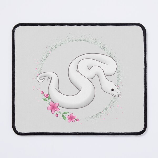 Item preview, Blue-Eyed Leucistic Ball Python Floral Theme! designed and sold by anacecilia.