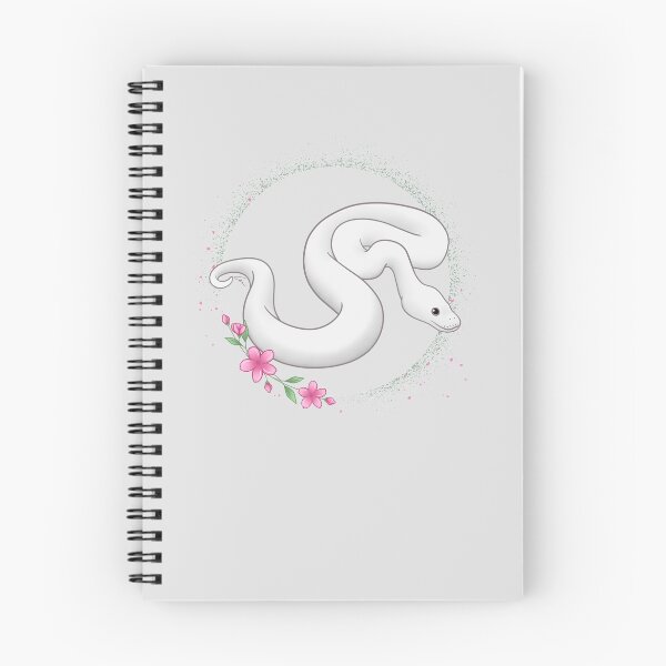 Item preview, Blue-Eyed Leucistic Ball Python Floral Theme! designed and sold by anacecilia.