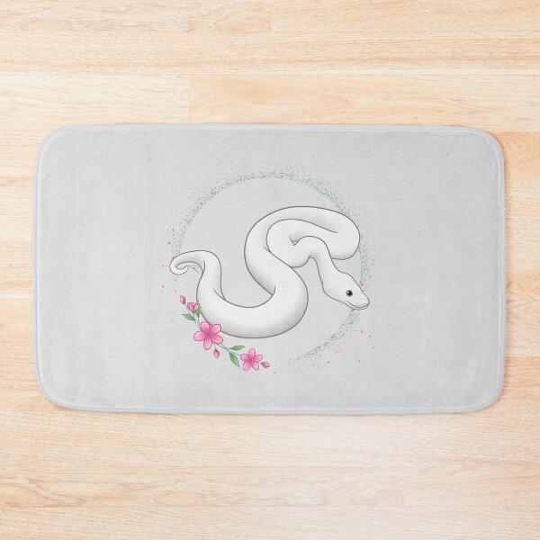 Item preview, Blue-Eyed Leucistic Ball Python Floral Theme! designed and sold by anacecilia.