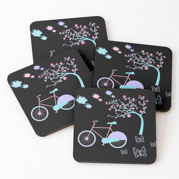 Item preview, Pastel Butterfly Bicycle Clouds Tree Nature designed and sold by thesandrafadzai.