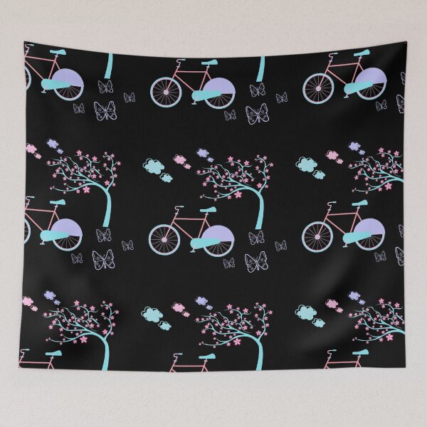 Item preview, Pastel Butterfly Bicycle Clouds Tree Nature designed and sold by thesandrafadzai.