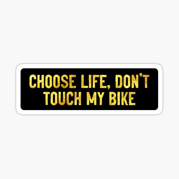 Mooneyes Aufkleber Don't Touch My Bike Sticker Chopper Harley Cafe Racer 