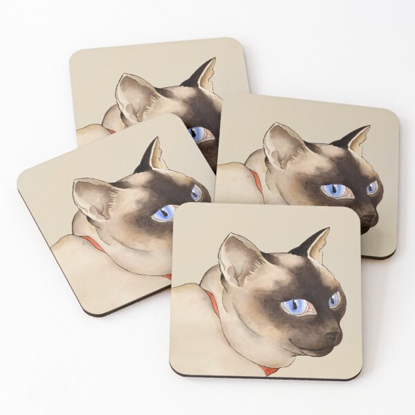Item preview, Cat Watercolor Painting - Siamese Cat Art - Japanese Chinese Animal Painting - Aquarelle Siamois Chat - Peinture Animaux designed and sold by ArtProvocation.