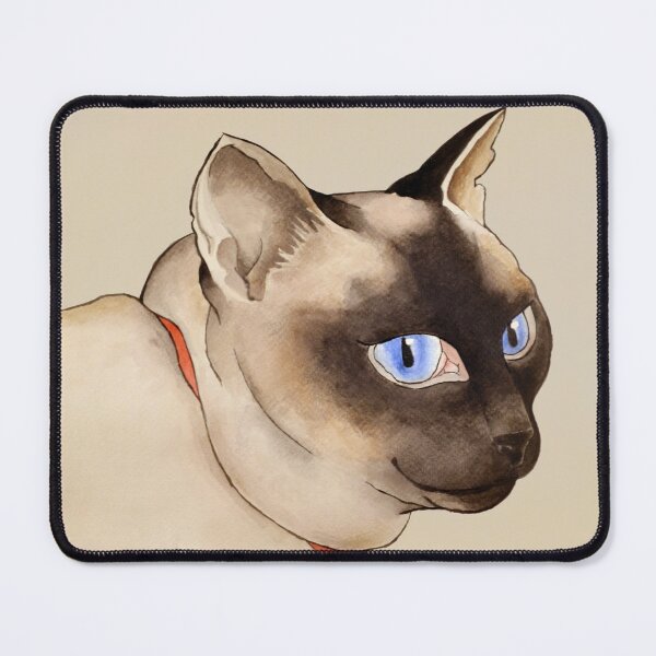 Item preview, Cat Watercolor Painting - Siamese Cat Art - Japanese Chinese Animal Painting - Aquarelle Siamois Chat - Peinture Animaux designed and sold by ArtProvocation.