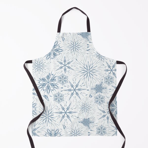 Item preview, Cool Blue Snow and Stars on White / Payne’s Light Grey Mandala Geometric Pattern on White Background designed and sold by wild.geranium.design.