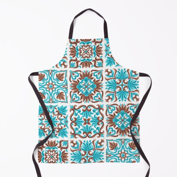 Item preview, Abstract Patterns On Ceramic Tile Blue and Brown  designed and sold by kindtoearth.