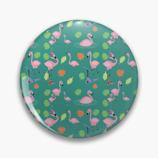 Item preview, Abstract Patterns On Ceramic Tile With Cute Flamingo designed and sold by Special-Ninja.