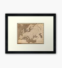 Vintage Map of Europe (1804) Framed Print