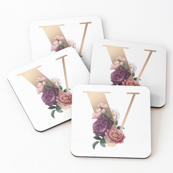 Item preview, Flowers Letter V Flowers floral Art Design Happy Life Apparel Essential Motivation Inspiration Joy Mood Tree Mountain Earth designed and sold by DesignByHeartUK.