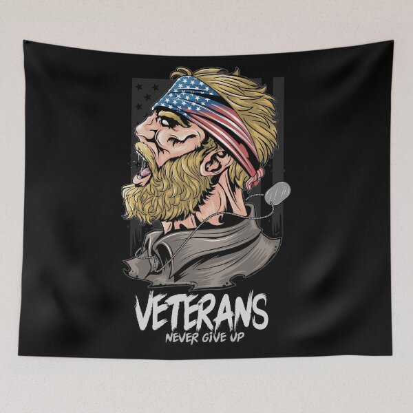 Item preview, Veterans  never give up designed and sold by Artstockings.
