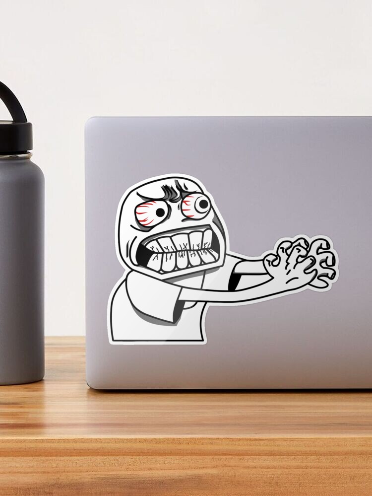 Troll Face Meme v1 - Troll Face Meme - Sticker sold by Blob Checkered, SKU  729216