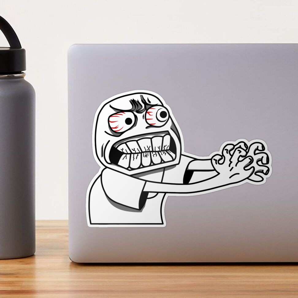Adesivo de notebook troll face meme