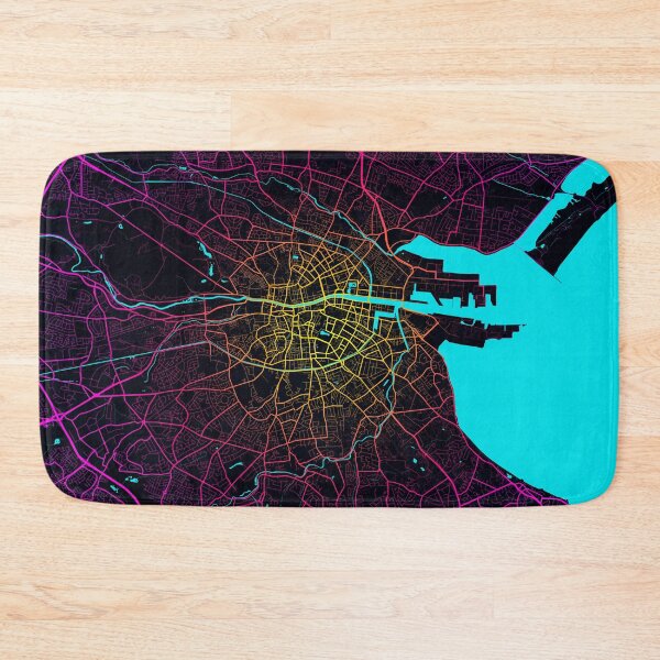 Item preview, Dublin City Map of Leinster, Ireland - Neon designed and sold by deMAP.