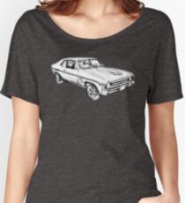 1969 Chevrolet Nova Yenko 427 Muscle Car Illustration Women's Relaxed Fit T-Shirt
