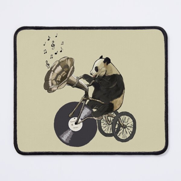 Item preview, Panda Musician on Bike Vinyl Lover or Tube Player  designed and sold by MemWear.