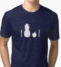 Pen Pineapple Apple Pen (White) Tri-blend T-Shirt