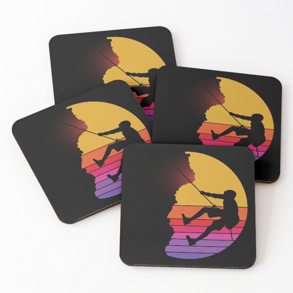 Item preview, Rock Climbing Bouldering Climber Vintage Retro Sunset designed and sold by CuteDesigns1.