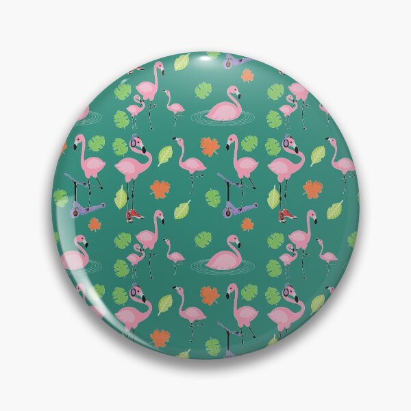 Item preview, Abstract Patterns On Ceramic Tile With Cute Flamingo designed and sold by Special-Ninja.
