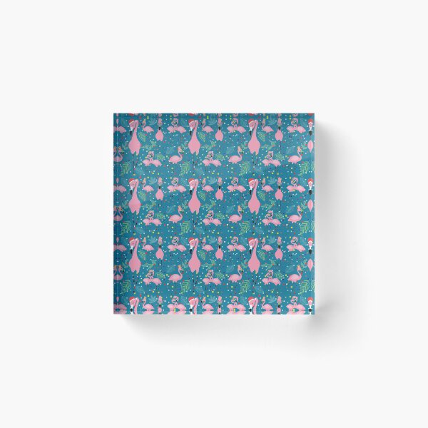Item preview, Abstract Patterns On Ceramic Tile With Cute Flamingo designed and sold by Special-Ninja.